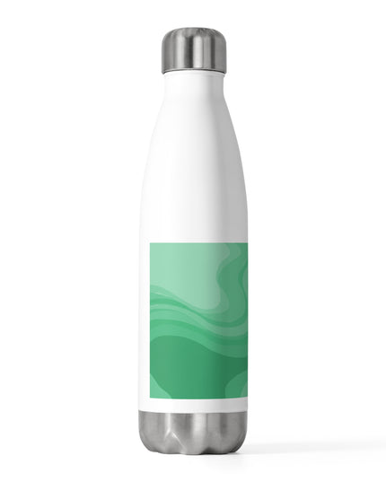 Mint Green Wavey 20oz Insulated Water Bottle