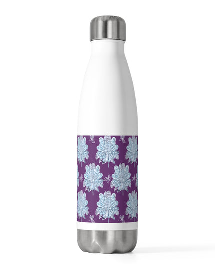 Blue Floral Butterflies 20oz Insulated Water Bottle