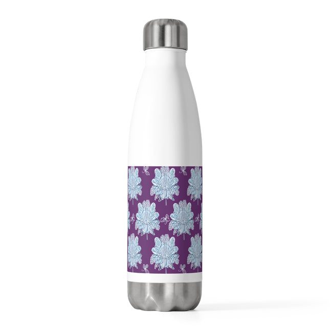 Blue Floral Butterflies 20oz Insulated Water Bottle