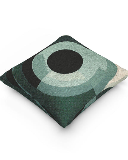 Tif Green Eyepiece Woven Pillow, 17" x 18"