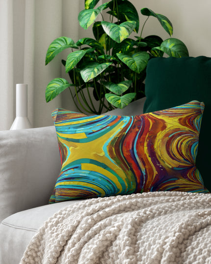 Uzi Spiral Alpha Spun Polyester Lumbar Pillow, 20" x 14"