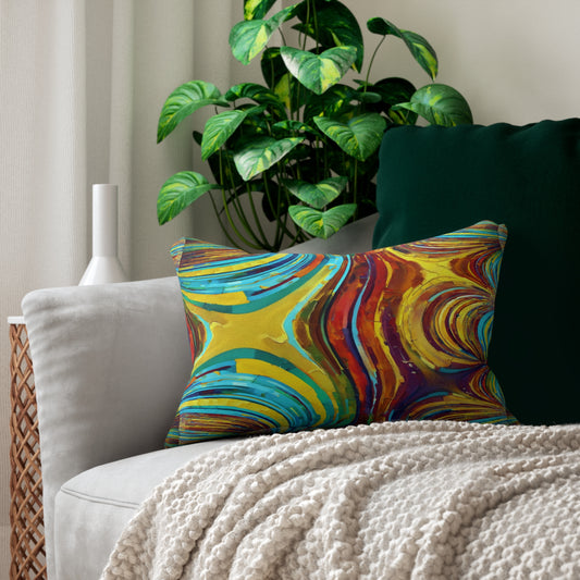 Uzi Spiral Alpha Spun Polyester Lumbar Pillow, 20" x 14"