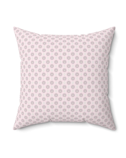 Pink Mornings Star-crossed Bodies Faux Suede Square Pillow, 18" x 18"