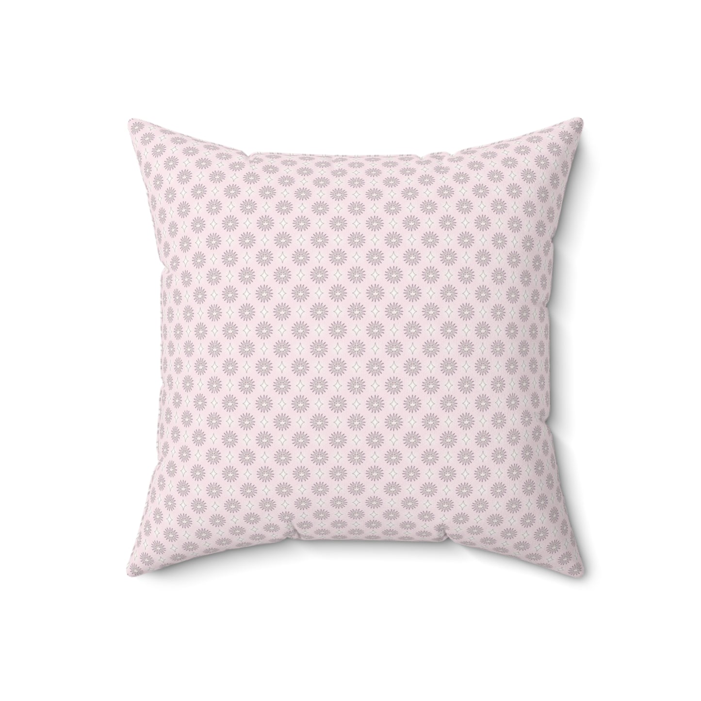 Pink Mornings Star-crossed Bodies Faux Suede Square Pillow, 18" x 18"