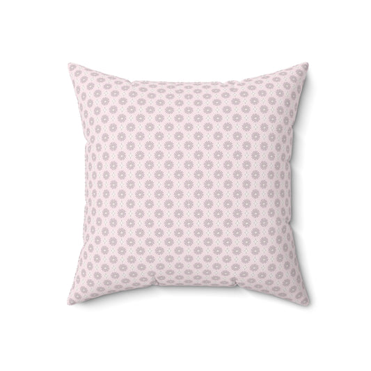 Pink Mornings Star-crossed Bodies Faux Suede Square Pillow, 18" x 18"