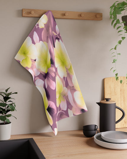 Lemon Blossom Floral Bunch Tea Towels (cotton, poly), 18" x "30
