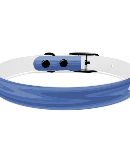 Deep Blue Wavey Small Dog Collar