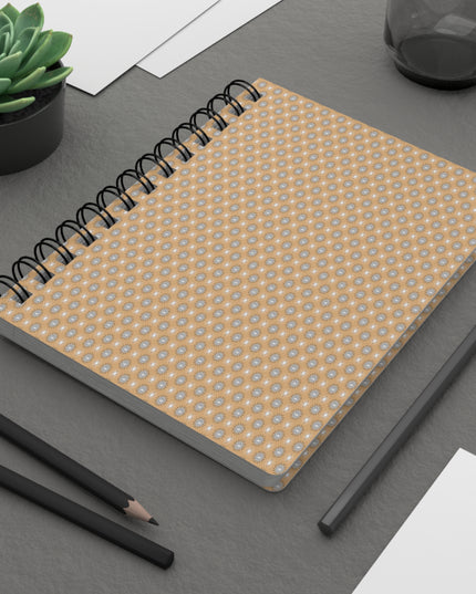 Tan Sunset Star-crossed Bodies Spiral Bound Journal, 5" x 7" 150 pages