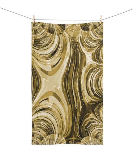 Uzi Spiral Light Brown Hand Towel, 16" x 28"
