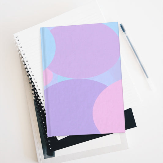 Pastel Purple and Mauve Patches 5" x 7" Journal - 128 Ruled Line pages