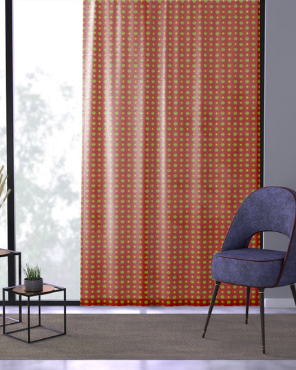 Late Evening Star-crossed Bodies Sheer Window Curtain, 50" x 84", partially transparent