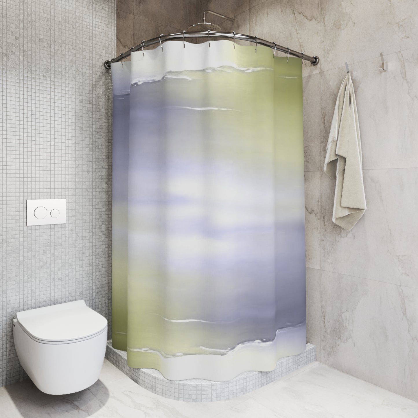 Lavender Sea Golden Fog Shower Curtains, 71" x 74"