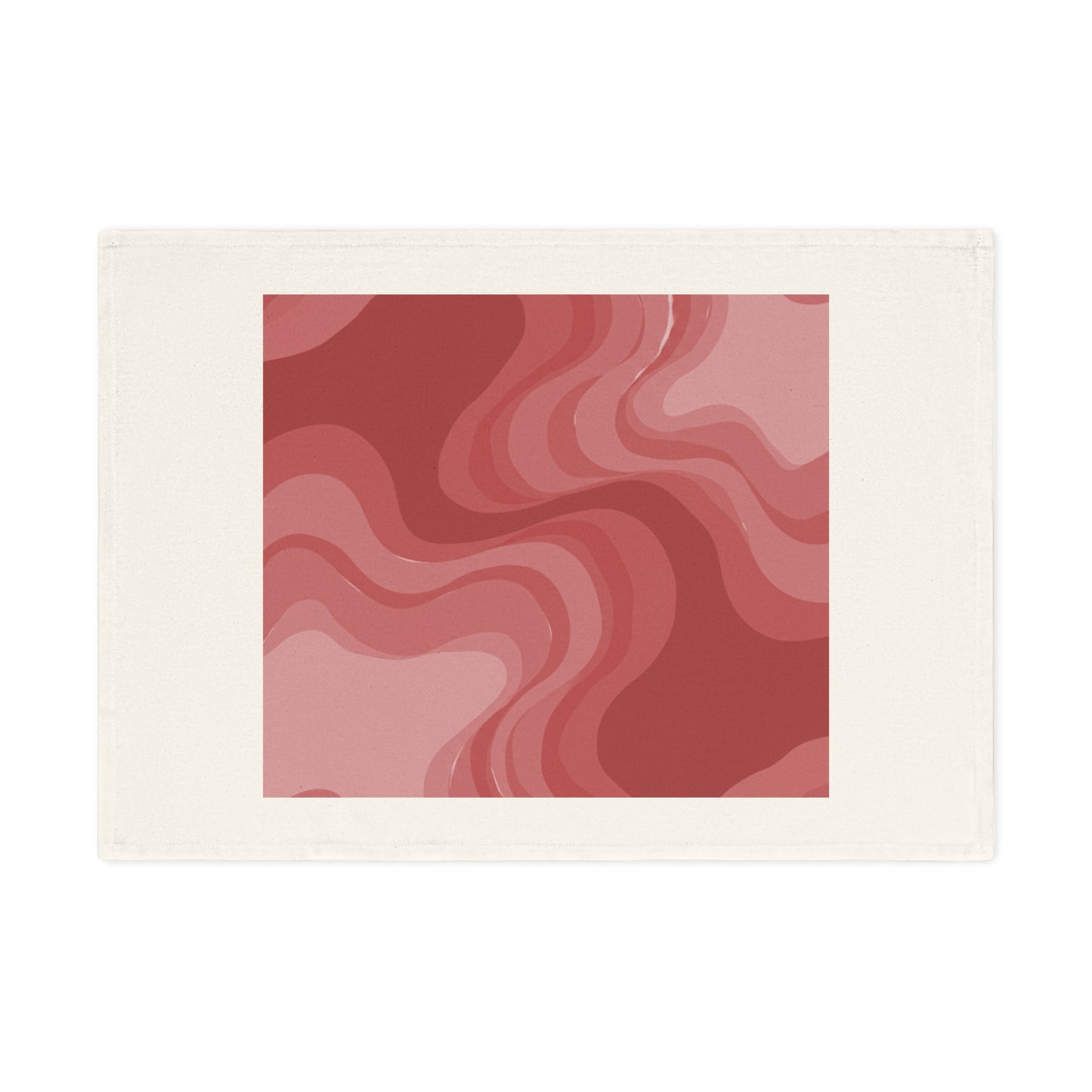 Power Red Wavey 19.6" x 27.5" Cotton Tea Towel