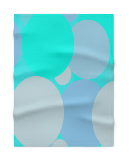 Pastel Tan and Tif Patches Soft Fleece Baby Blanket, 30" x 40"