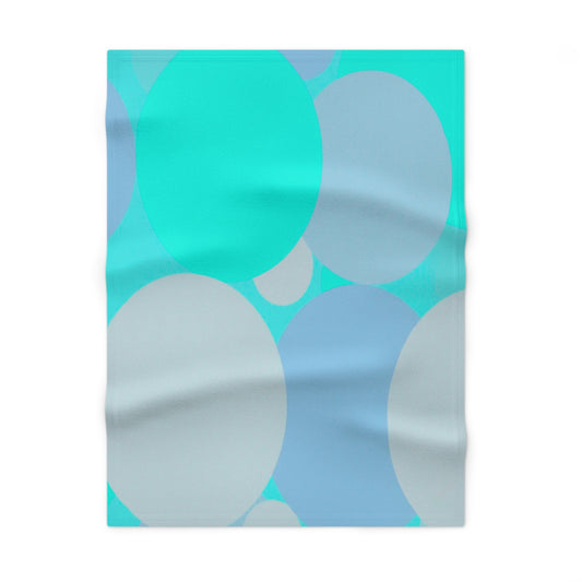 Pastel Tan and Tif Patches Soft Fleece Baby Blanket, 30" x 40"