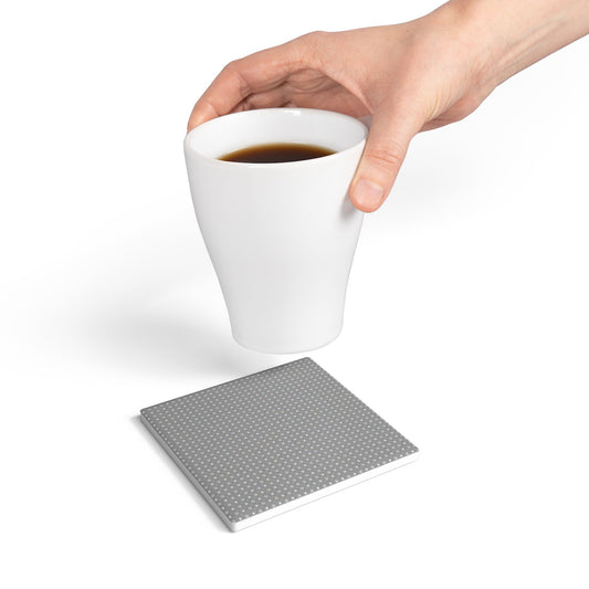 Desaturated Star-crossed Bodies Square Ceramic Coaster, 4" x 4"