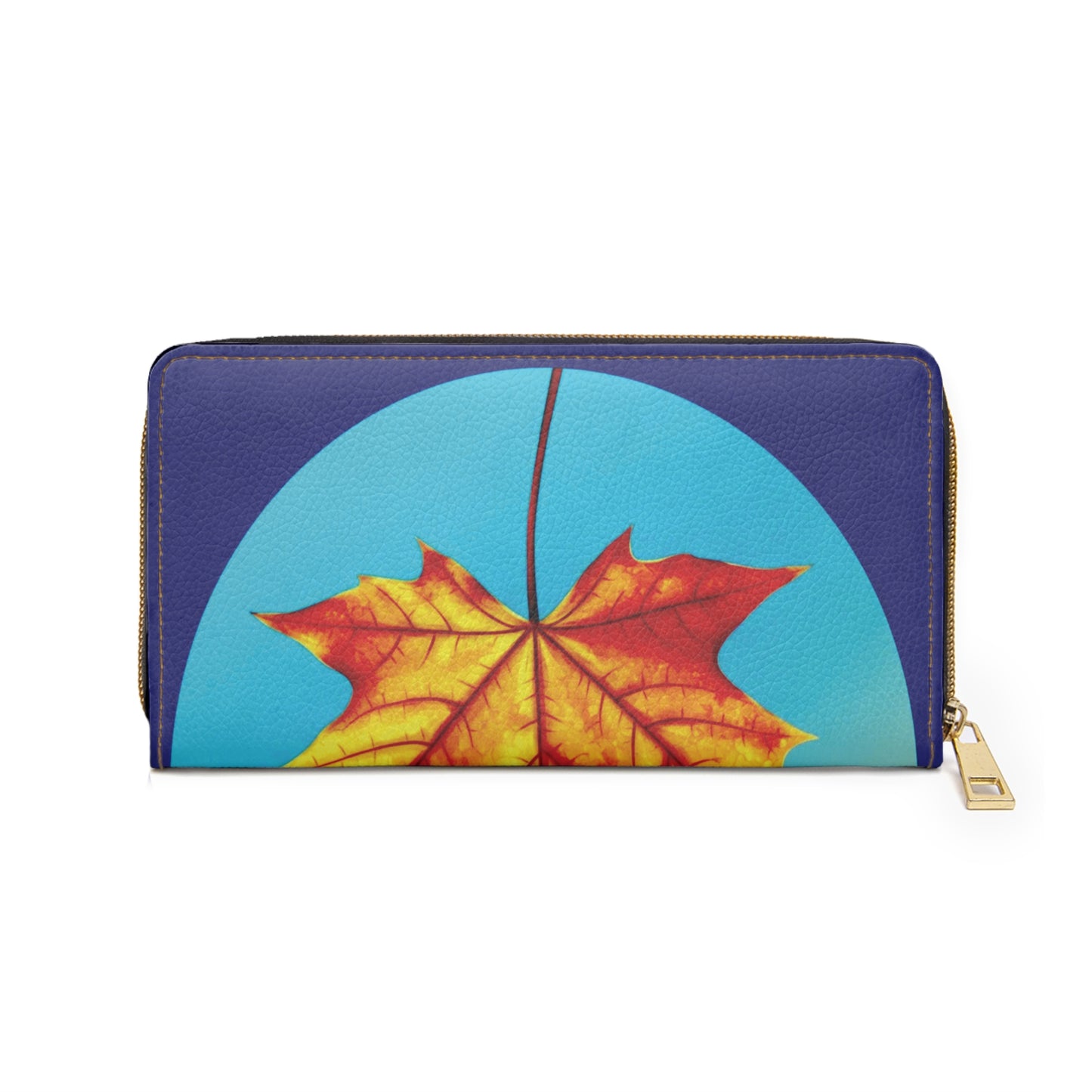 Alpha Maple Leaf Elegant Abstract Zipper Wallet - Stylish & Functional Accessory for Everyday Use