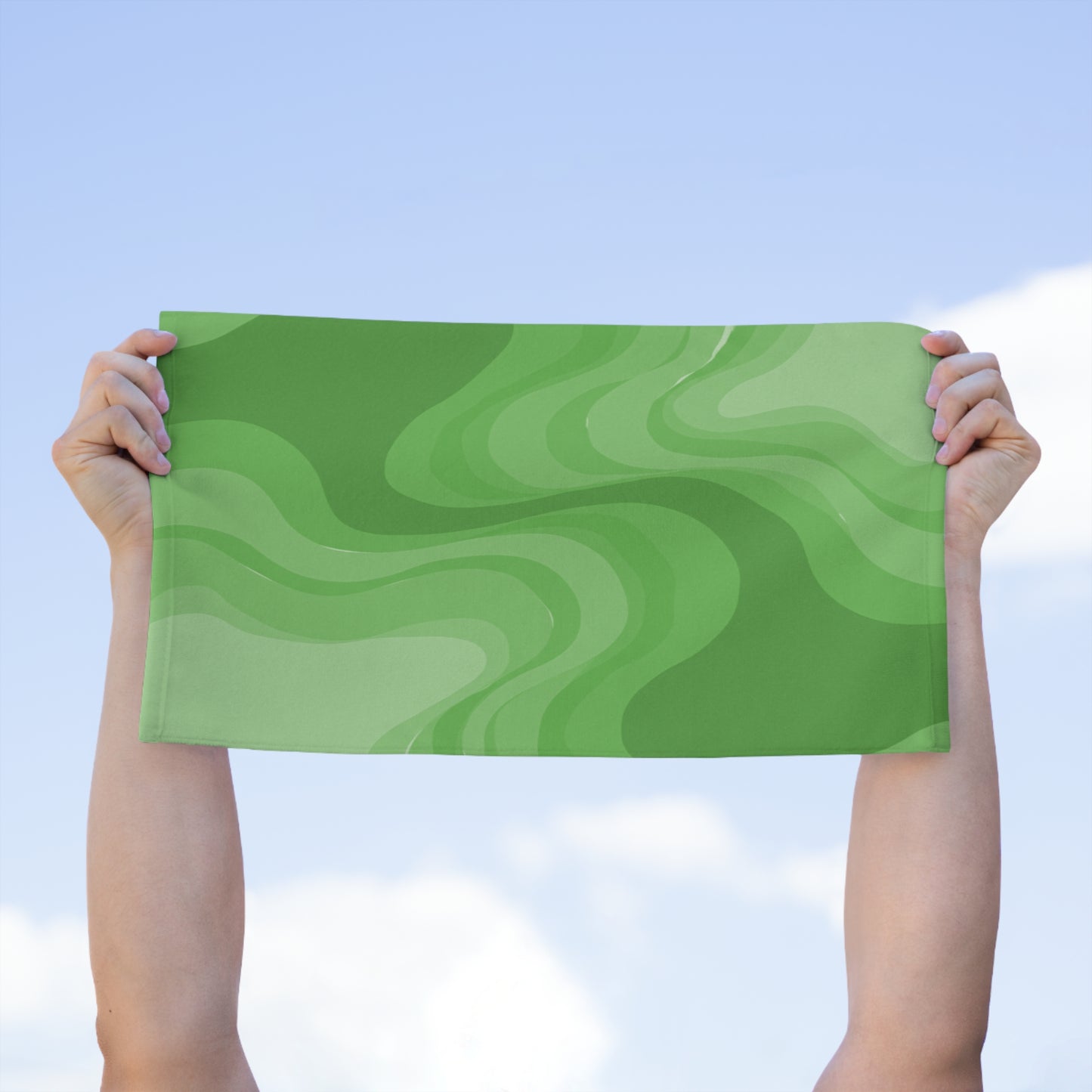 Greenie Meanie Wavey Rally Towel, 11" x 18"