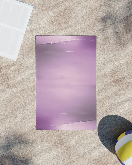 Dark Pink Sea Amethyst Fog Beach Towel, 18" x 27"