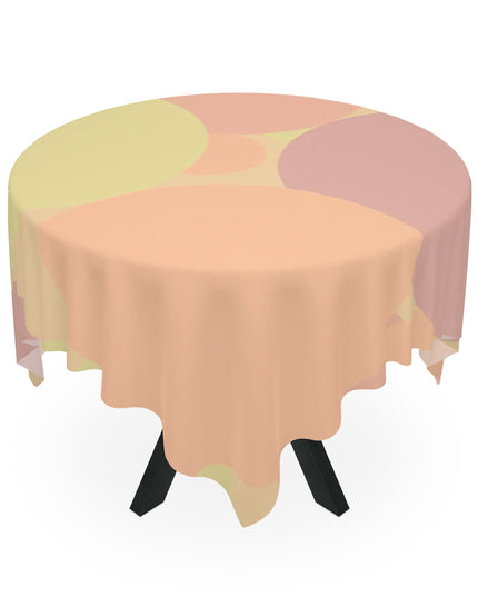 Pastel Hot Peach Patches Tablecloth, 55" x 55"