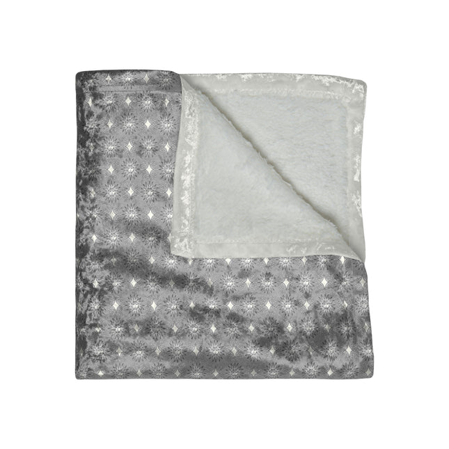 Desaturated Star-crossed Bodies Crushed Velvet Blanket, 50" x 60"