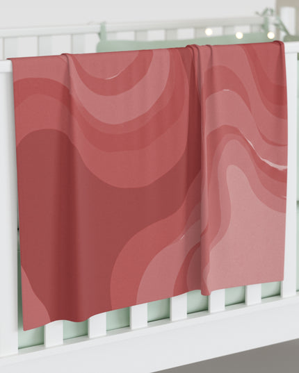 Power Red Wavey Baby Swaddle 30″×40″ Blanket