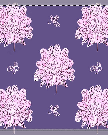 Magenta Floral Butterflies 22" x 22" Cotton Twill Napkin