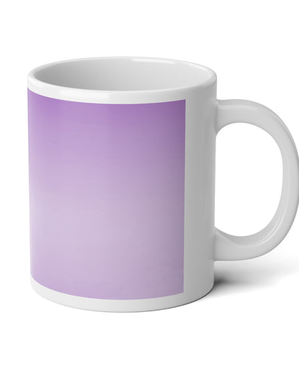 Soft Lavender Fade 20 oz White Glossy Jumbo Mug