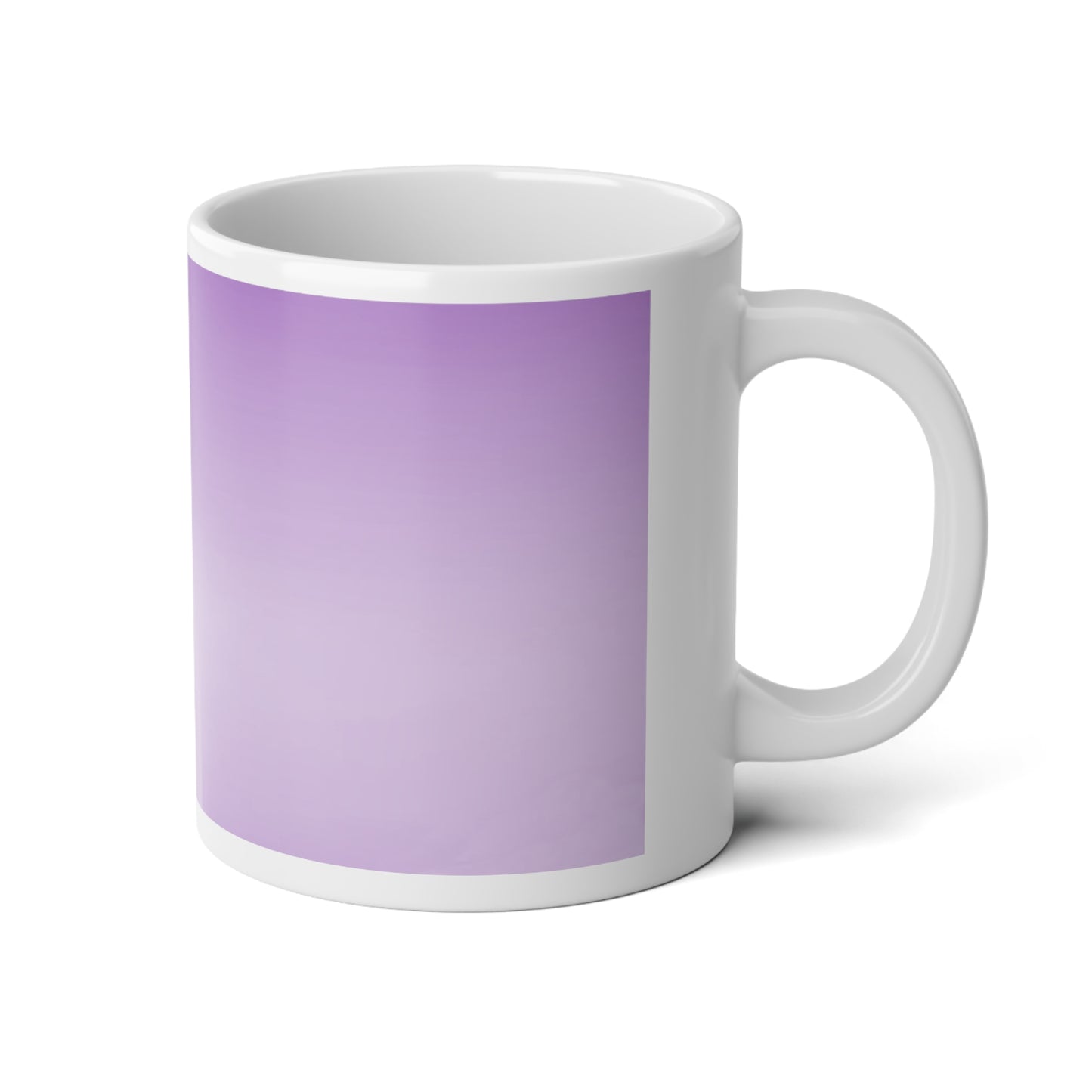 Soft Lavender Fade 20 oz White Glossy Jumbo Mug
