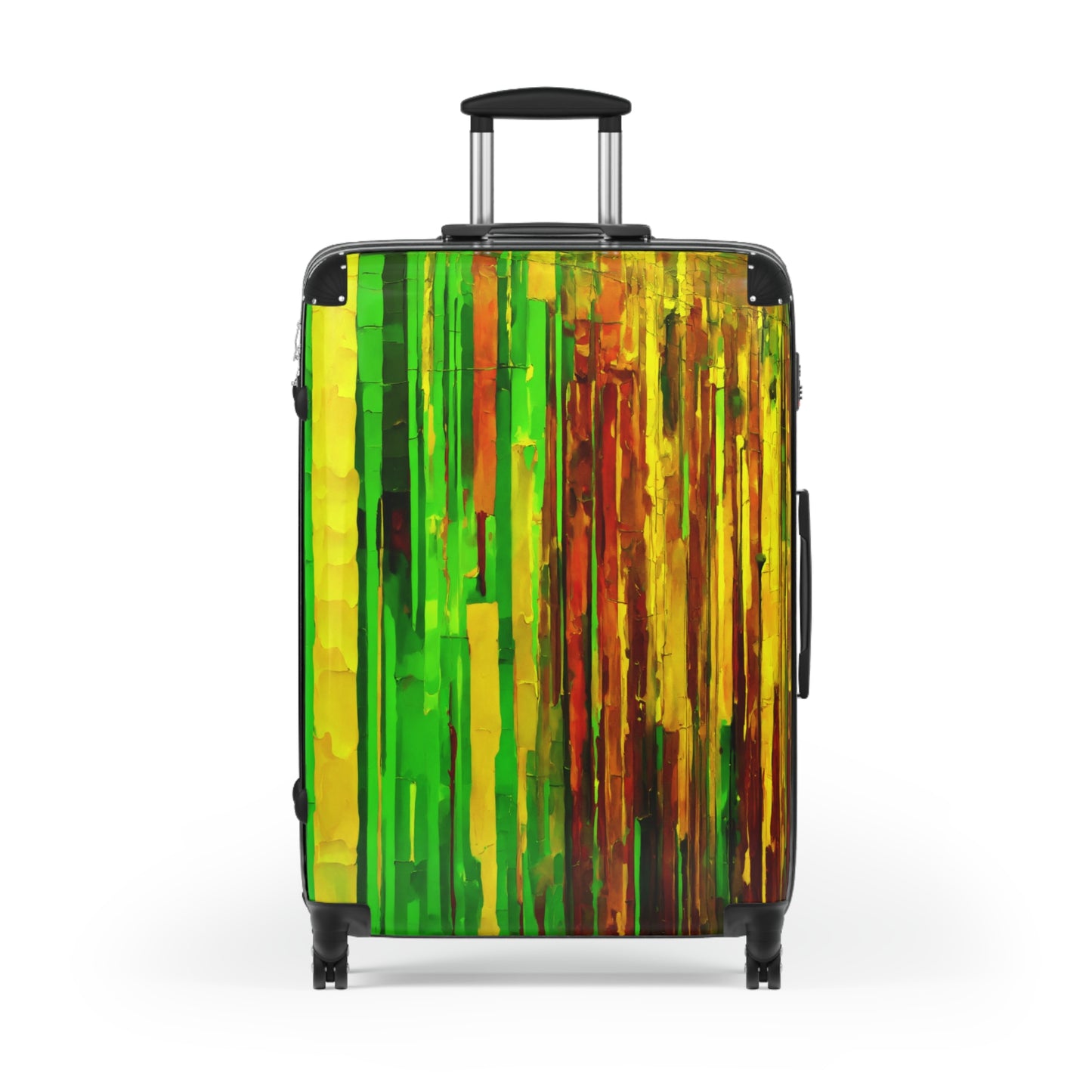 Striped Beta Large Suitcase with built in lock, 4 double-wheels, telescopic handle, and ABS back hard-shell