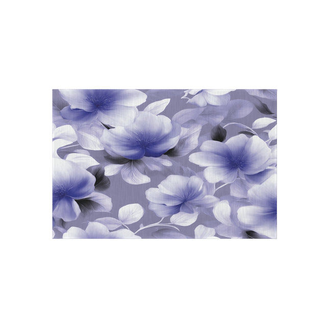 Indigo Blossom Floral Bunch Outdoor Rug, 24" x 36"