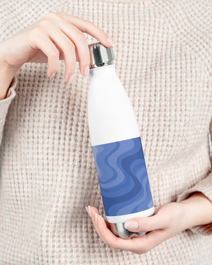 Deep Blue Wavey 20oz Insulated Water Bottle