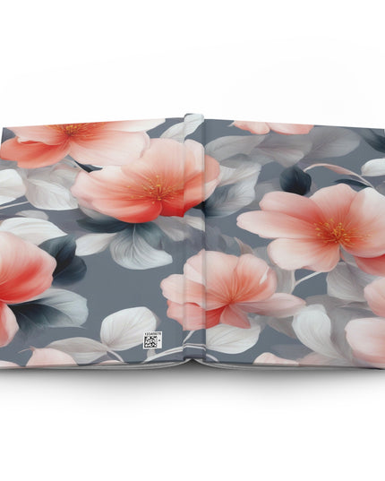 Red Blossom Floral Bunch Hardcover Journal Matte with 150 lined pages, 5.75" x 8"