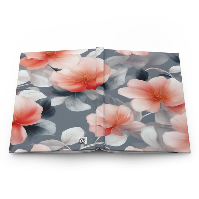 Red Blossom Floral Bunch Hardcover Journal Matte with 150 lined pages, 5.75" x 8"