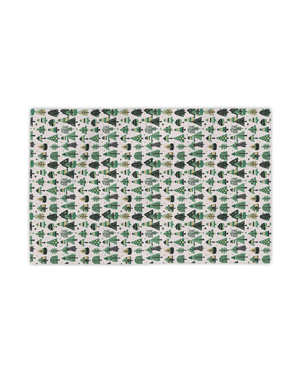 Mini Vintage Green Trees Beach Towel, 18" x 27"