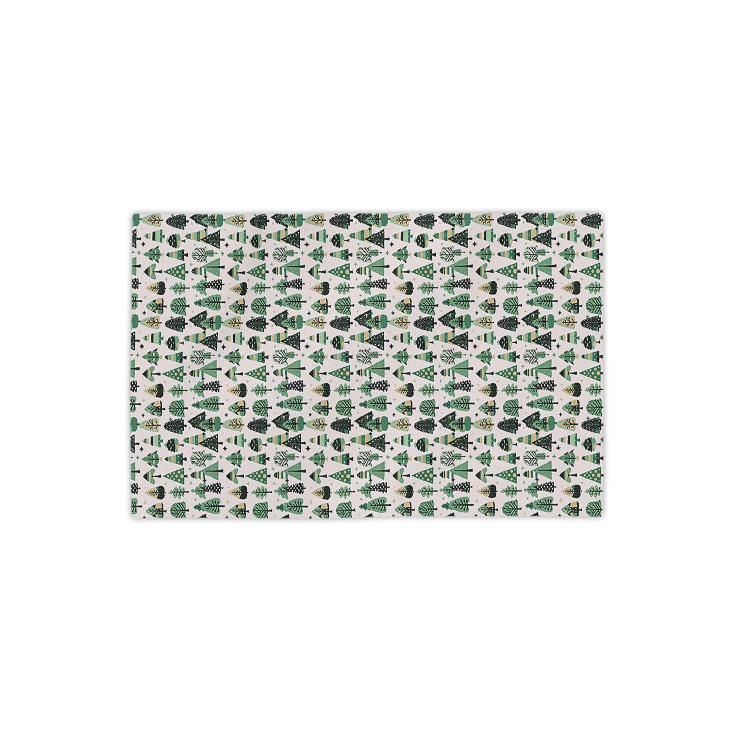 Mini Vintage Green Trees Beach Towel, 18" x 27"