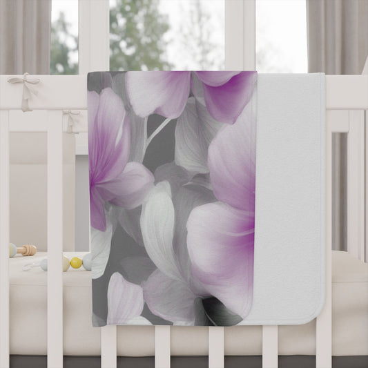 Purple Blossom Floral Bunch Toddler Blanket, 30" x 40"