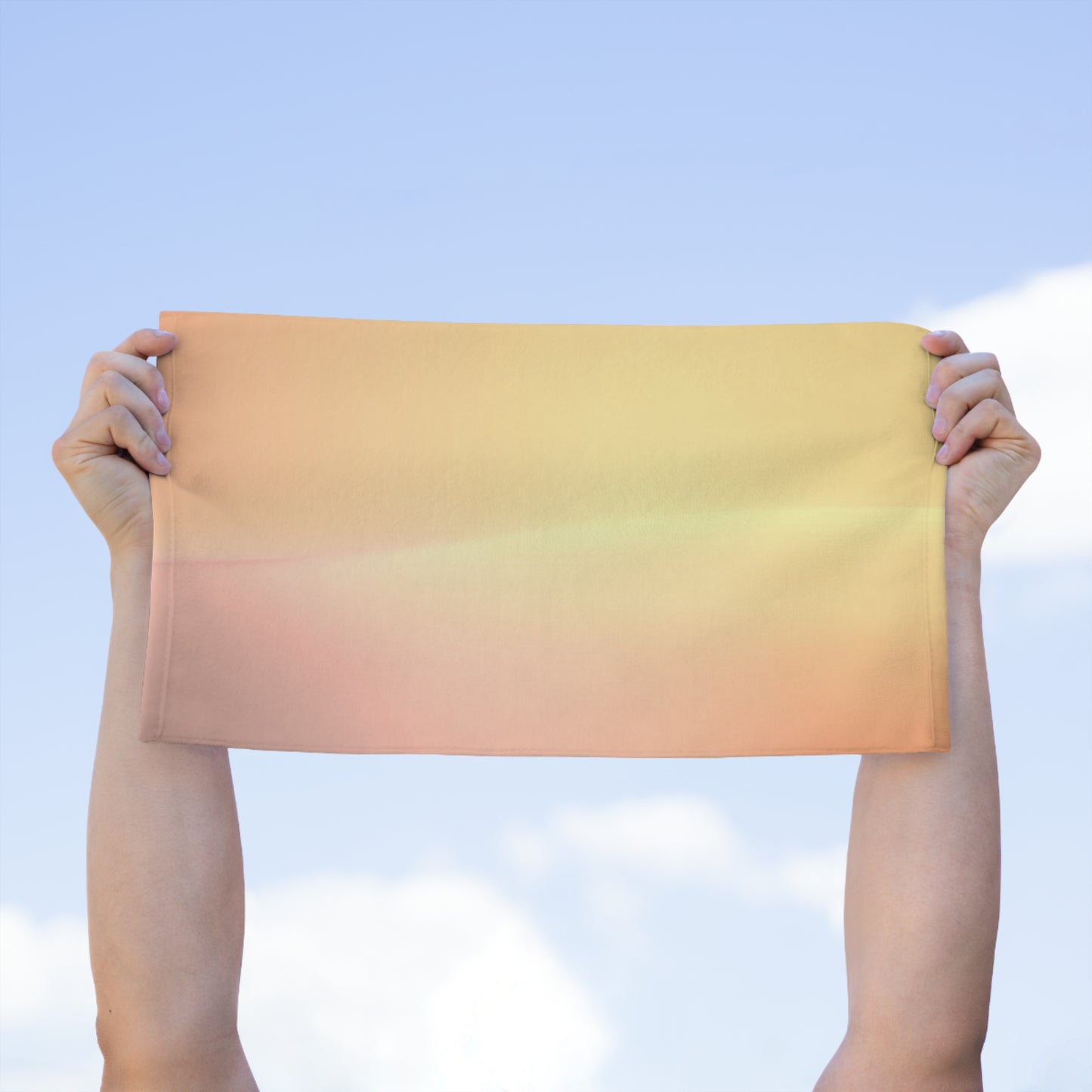 Hot Peach Fade Rally Towel, 11" x 18"