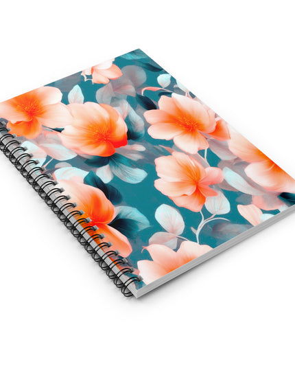 Orange Blossom Floral Bunch Spiral Notebook - Ruled Line, 6" x 8", 118 pages
