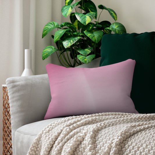 Pink Blush Spun Polyester Lumbar Pillow, 20" x 14"