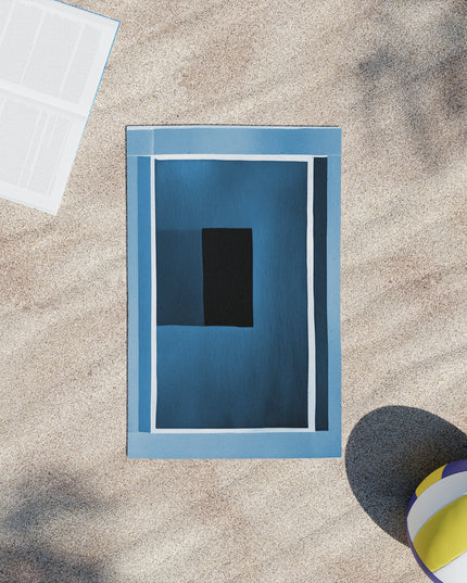Blue Shadow Beach Towel, 18" x 27"