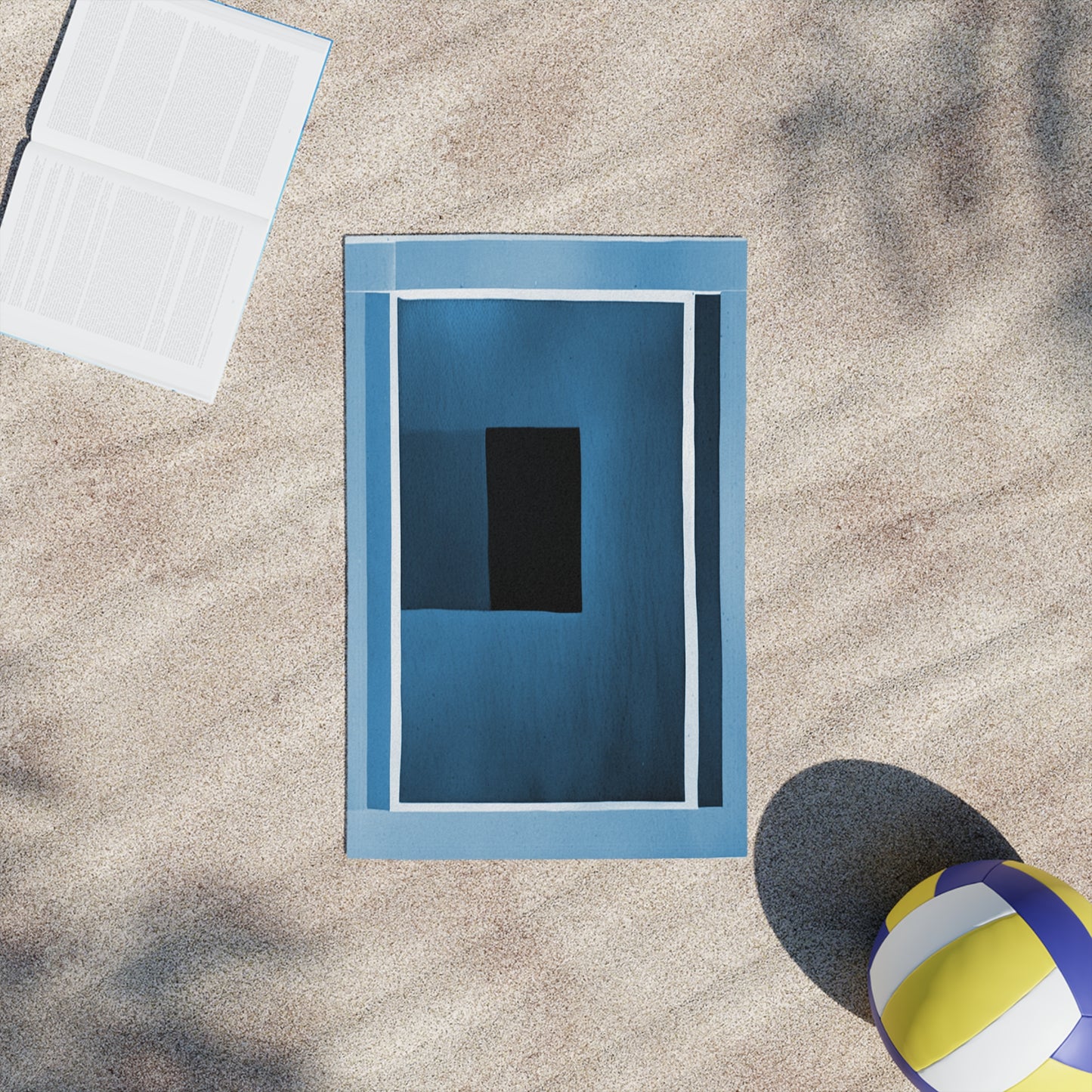 Blue Shadow Beach Towel, 18" x 27"