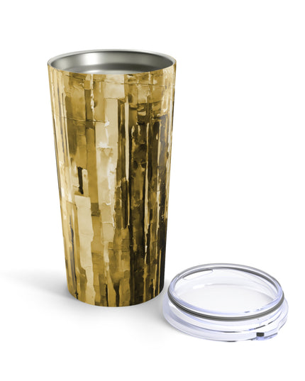 Striped Light Brown Tumbler 20oz