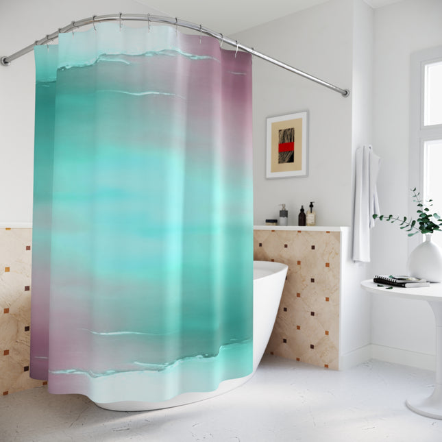 Green Sea Lavender Fog Shower Curtains, 71" x 74"