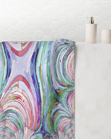 Uzi Spiral Pastels Mink-Cotton Towel (50% polyester, 50% cotton),  30" x 60"