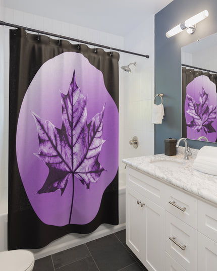 Purple Maple Leaf Shower Curtains, 71" x 74"