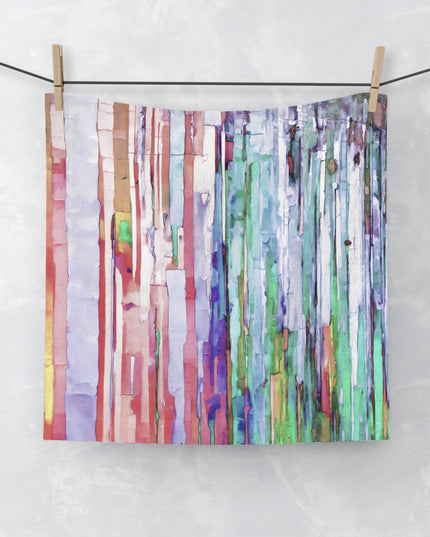 Striped Pastels Face Towel, 13" x 13"