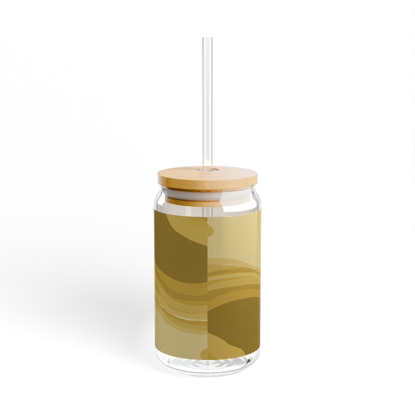 Brown Wavey Sipper Glass, 16oz