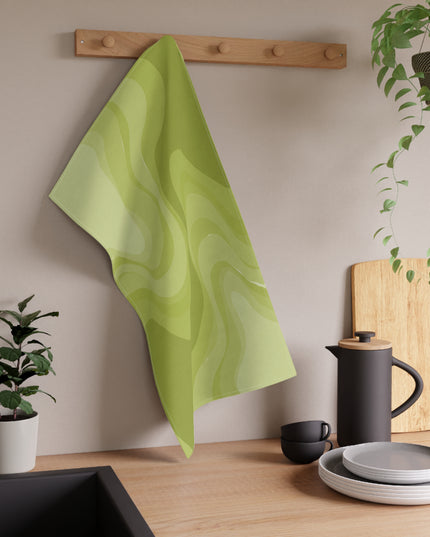 Lemon Wavey Tea Towels (cotton, poly), 18" x "30
