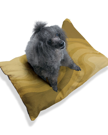 Brown Wavey 28" × 18" Pet Bed